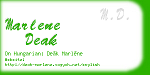 marlene deak business card