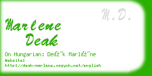 marlene deak business card